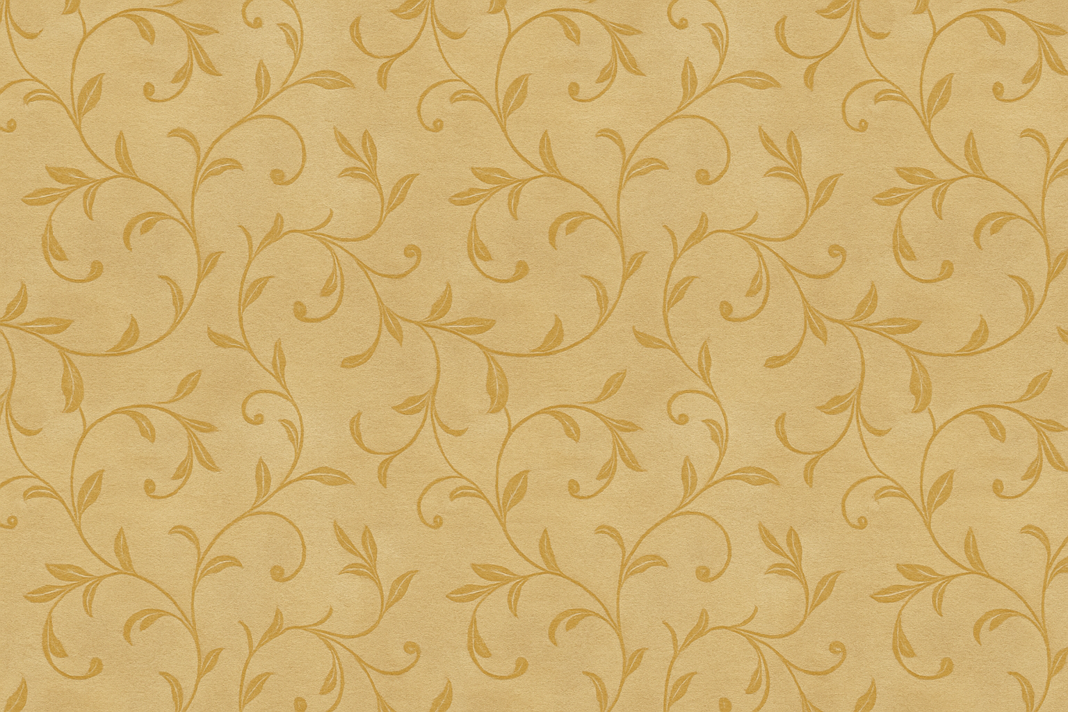 Goldfarbener, ornamentaler Hintergrund mit geschwungenem Blättermuster – elegantes, naturinspiriertes Design im Stil von Canis Ritualis.